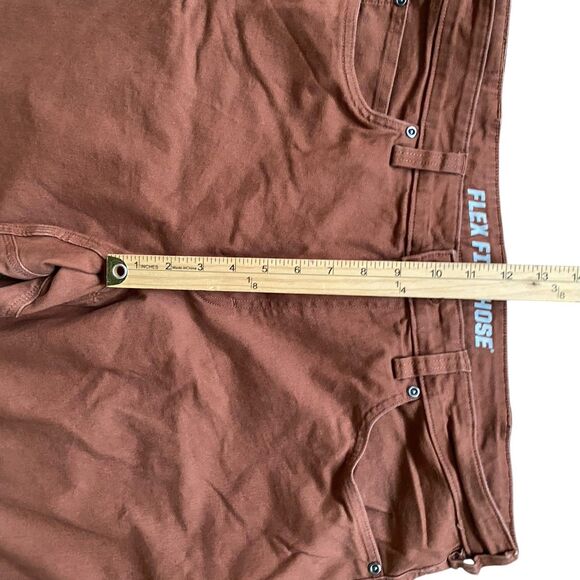 Duluth Trading Pants Men 38x29 Rusty Brown Flex Fire Hose Work Utility Casual - Picture 7 of 12